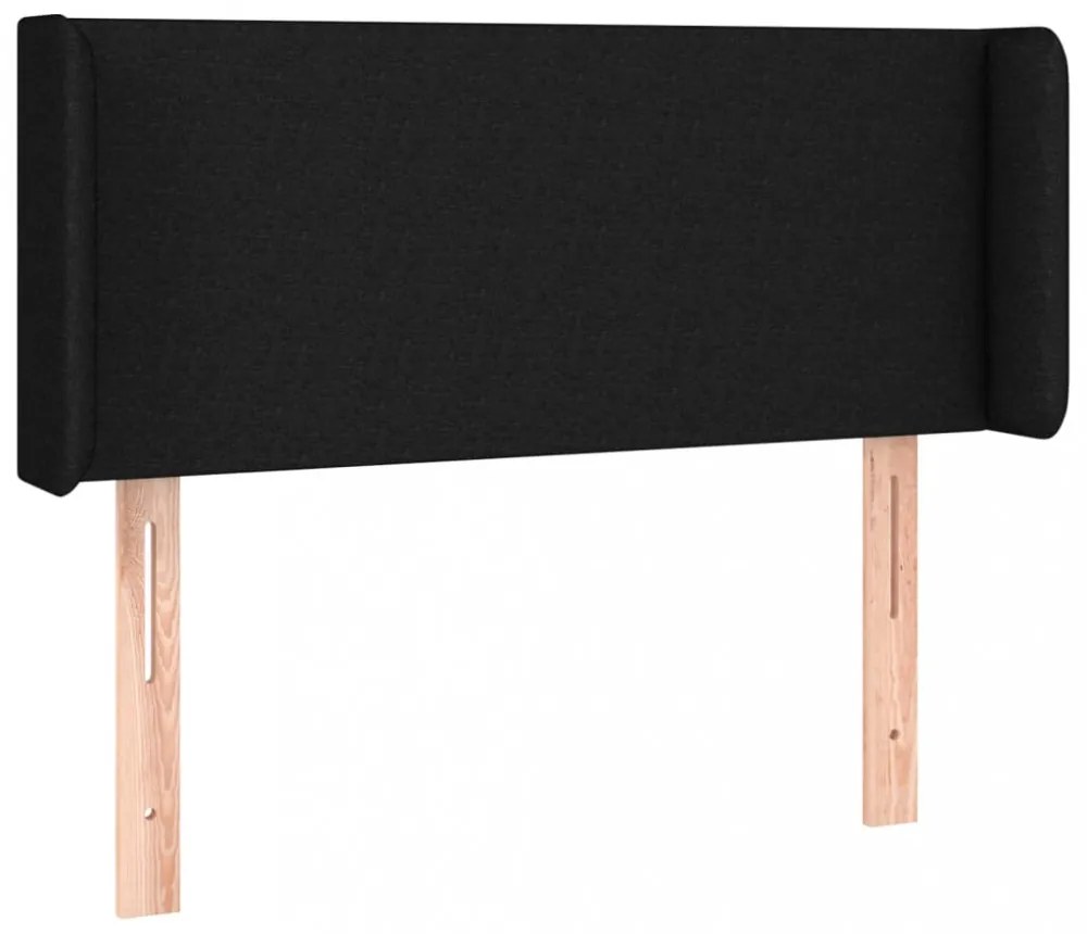 fekete szövet LED-es fejtámla 83 x 16 x 78/88 cm