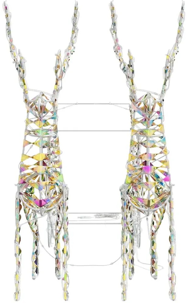 Rénszarvas húzta szán Meleg fehér 30 x 12 x 54.5 cm PET