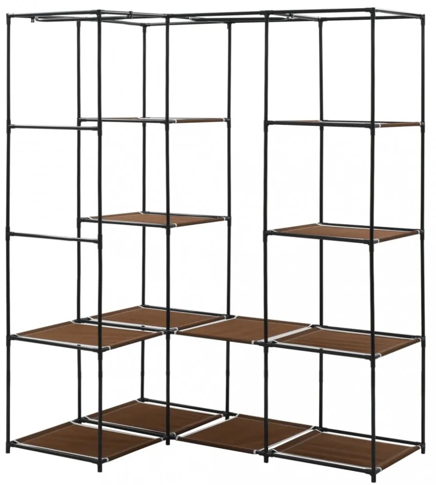 barna sarokruhásszekrény 130 x 87 x 169 cm