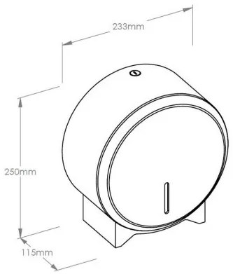 Merida Stella WC papír adagoló 19 cm, fekete