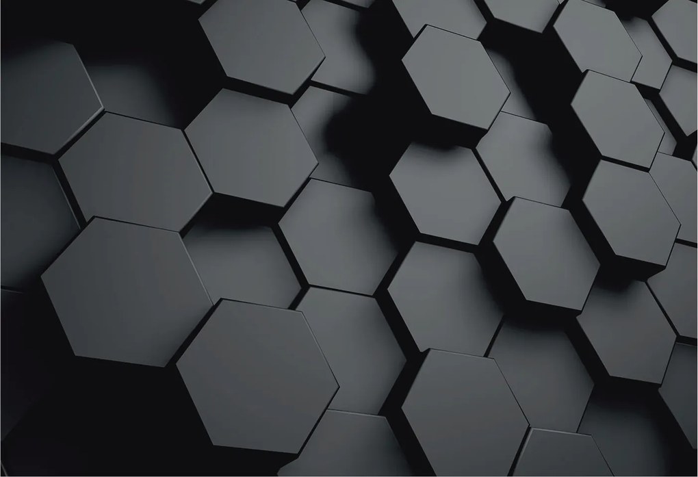 Divatos Flizelin Tapéta Ragasztóval Fali 3D Hatszögek 3D 152x104 Ragasztó