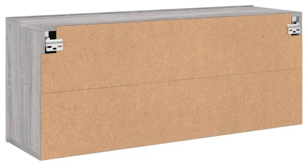 szürke sonoma színű falra szerelhető TV-szekrény 100x30x41 cm