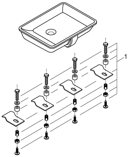 GROHE 3948000H - Mosdókagyló CUBE CERAMIC 492 × 370 mm kerámia/fehér