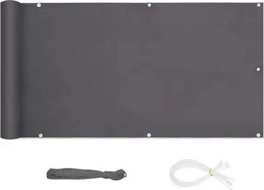 Erkélyszőnyeg 90 x 400 CM Antracit Erkély Terasz 160G/M2