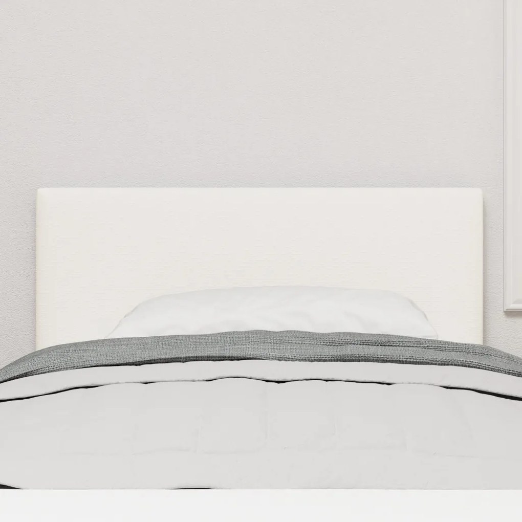 Fejtámla Egyszerű Design Krém Színű 80 cm Kordbársony