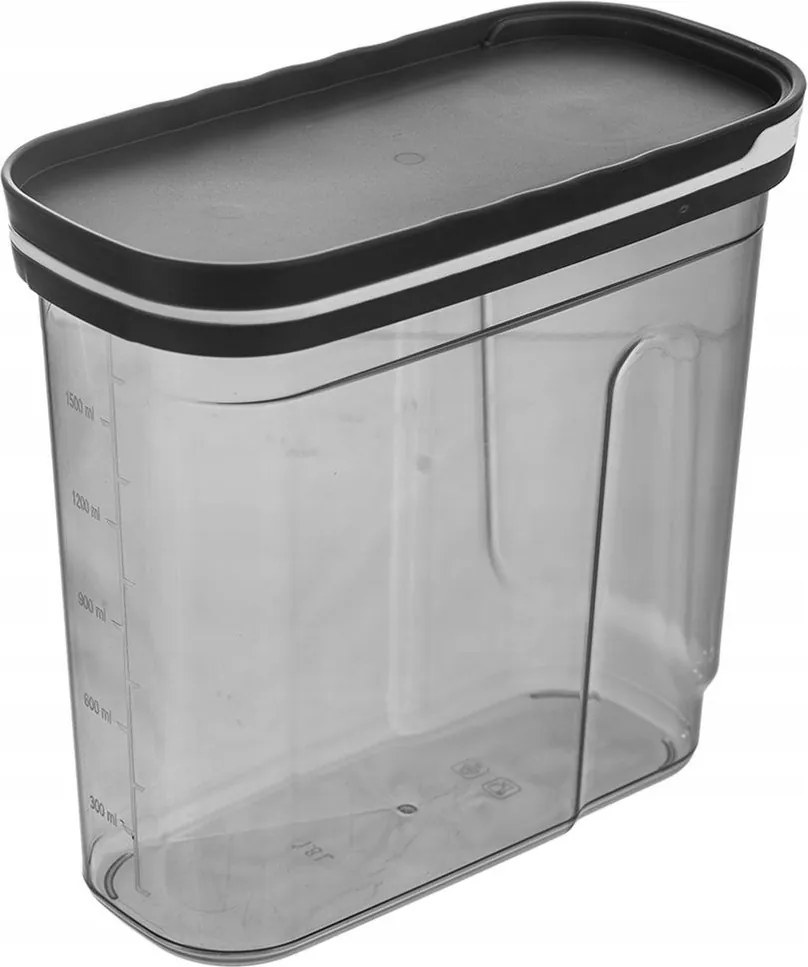 Ömlesztettáru Tároló Doboz Adagolóval Szürke Konyhai Rendszerező 1.8 L