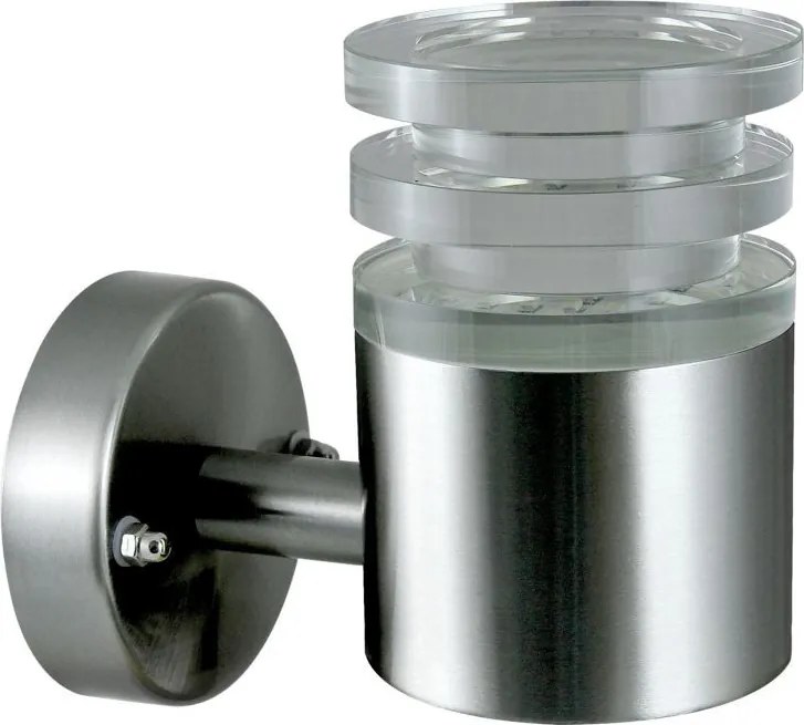 POLUX 300492 CRYSTAL Modern Kültéri Fali Lámpa Ezüst LED IP44