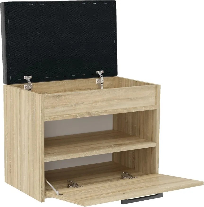 Parma cipősszekrény üléssel és tárolóval, sonoma