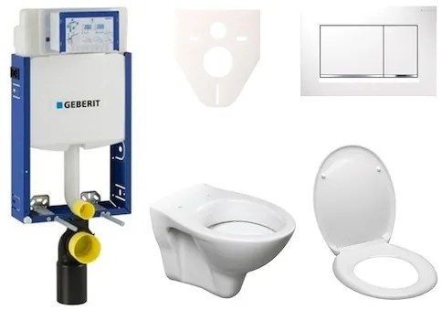 Fali WC szett Geberit befalazáshoz + Ceramia S-Line Pro WC 110.302.00.5ND5