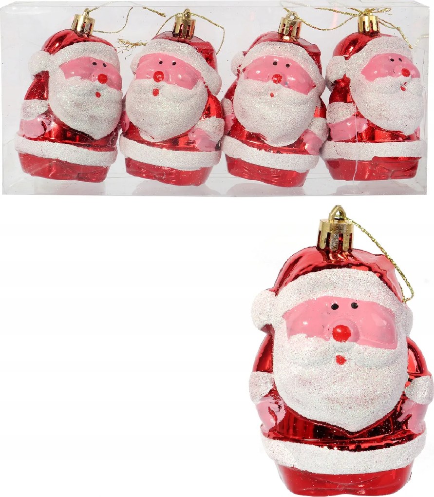 Mikulás Alakú Gömbök 9 CM Karácsonyfadíszek Karácsonyfa Medálok