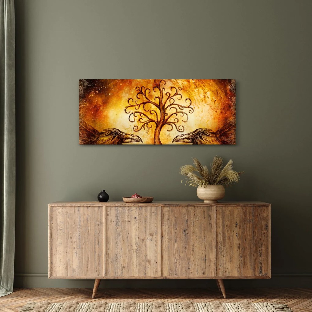 Természetes absztrakt kép fáról (120x50 cm)