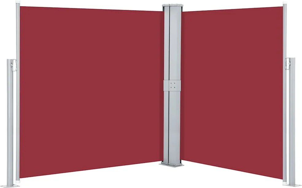 vidaXL piros behúzható oldalsó napellenző 160 x 600 cm