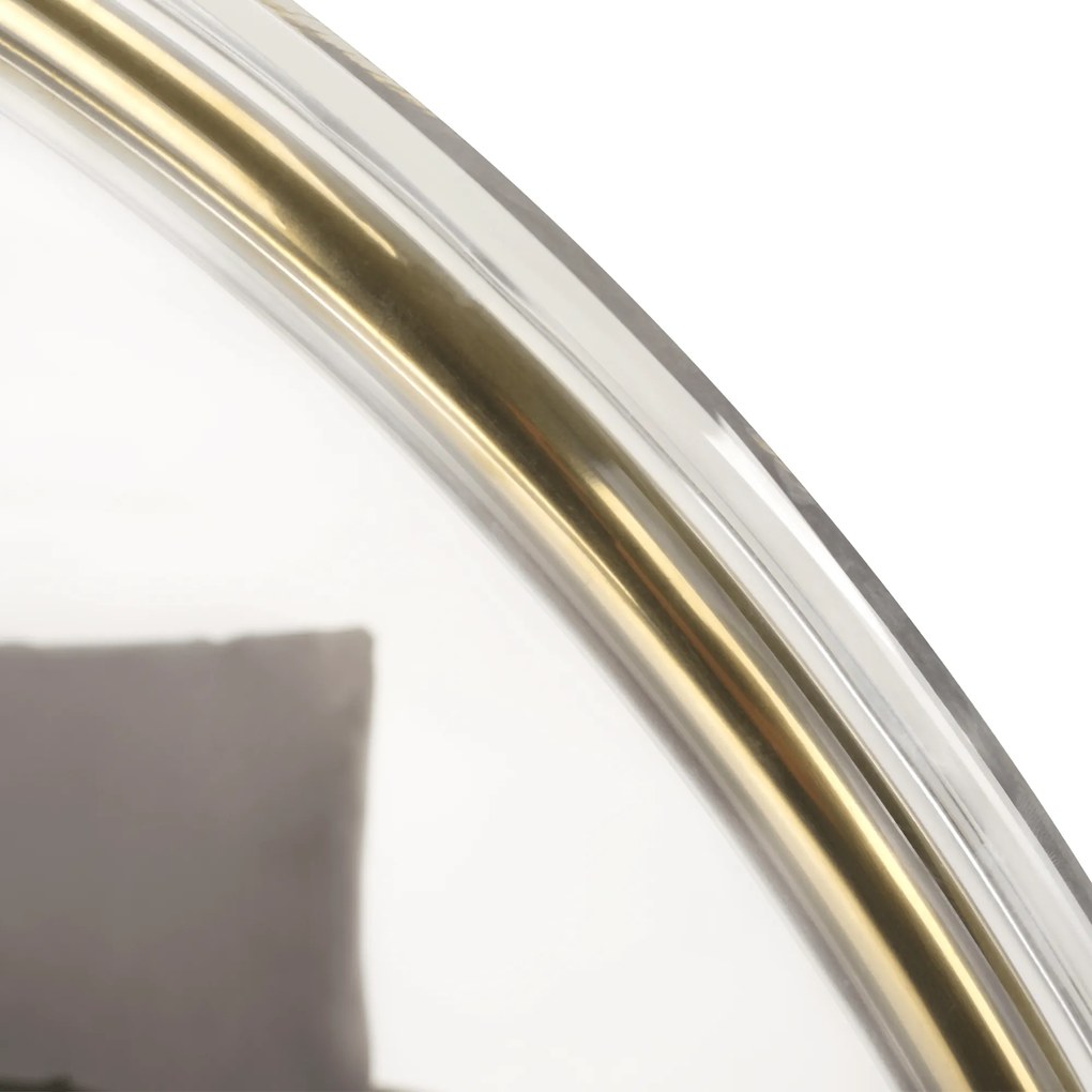 Függő fotel, átlátszó/arany/szürke, BUBBLE NEW TYP 1
