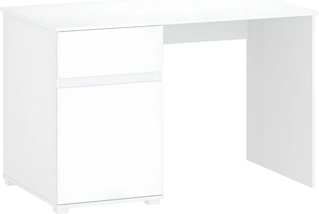 Számítógépasztal 1D1S/120, fehér fényes, LINDY