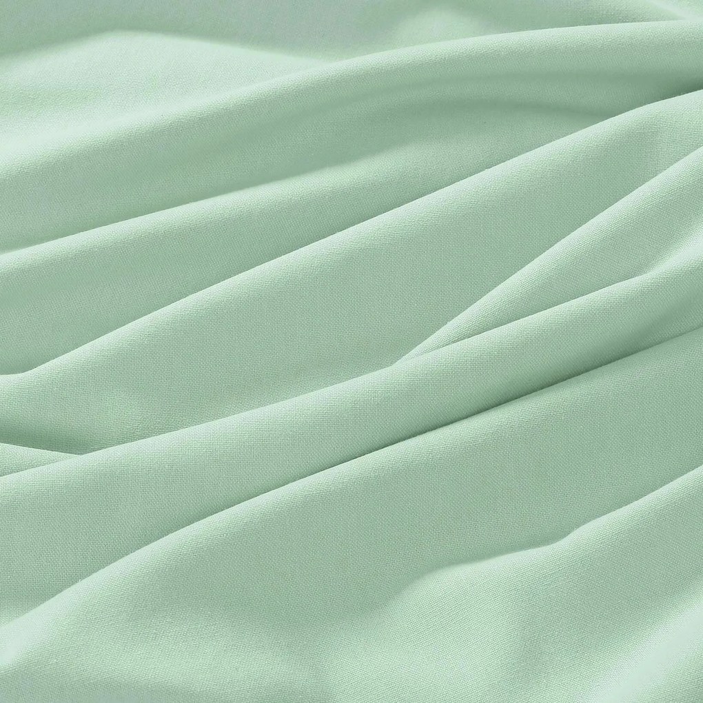 Goldea lenvászon keveréket tartalmazó ágyneműhuzat - világos menta 240 x 220 és 2db 70 x 90 cm