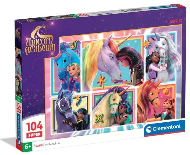Unikornis Akadémia Friendship 104 db-os Super puzzle Clementoni