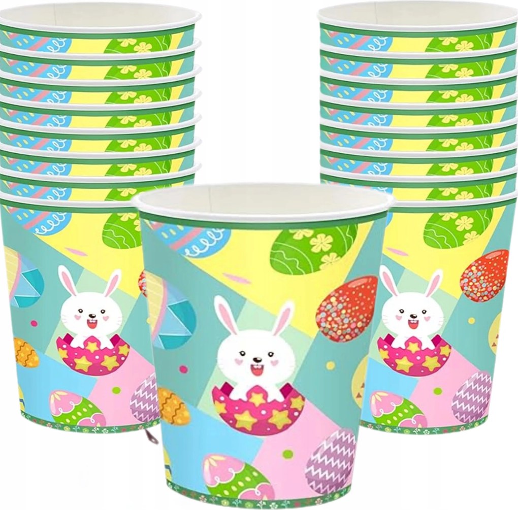 Papírpohár Bögre Ital Szett 16 Db-os Húsvéti Eldobható