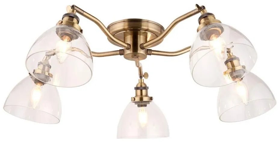 Endon 97248 - HANSEN spotlámpa 5xE14/7W/230V, sárgaréz