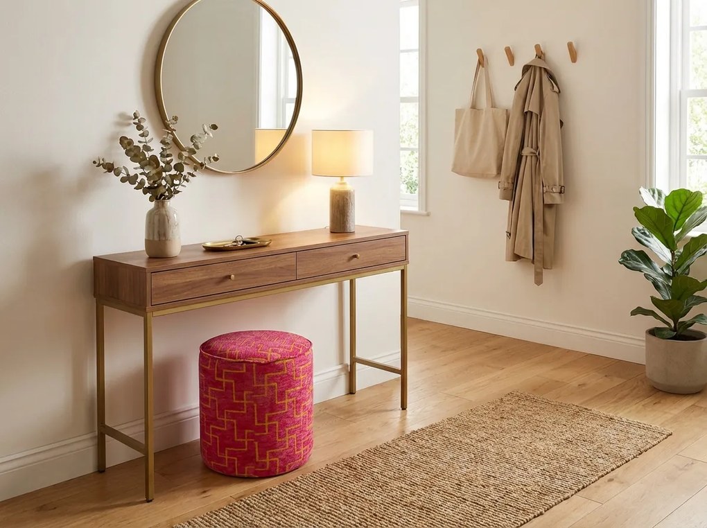 XENOS puff 39x35 cm, rózsaszín-lila