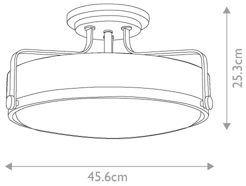 Hinkley - Felületre szerelhető csillár HARPER 3xE27/60W/230V sárgaréz