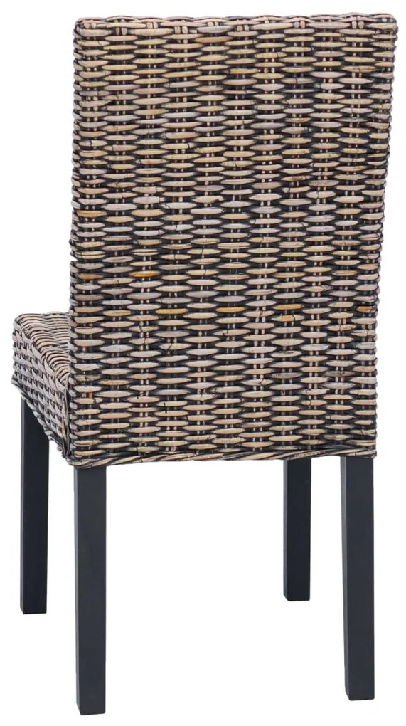 Étkezőszék 2 pcs Fekete Mosás 45 x 54 x 93 cm Tömör Mahagóni Fa