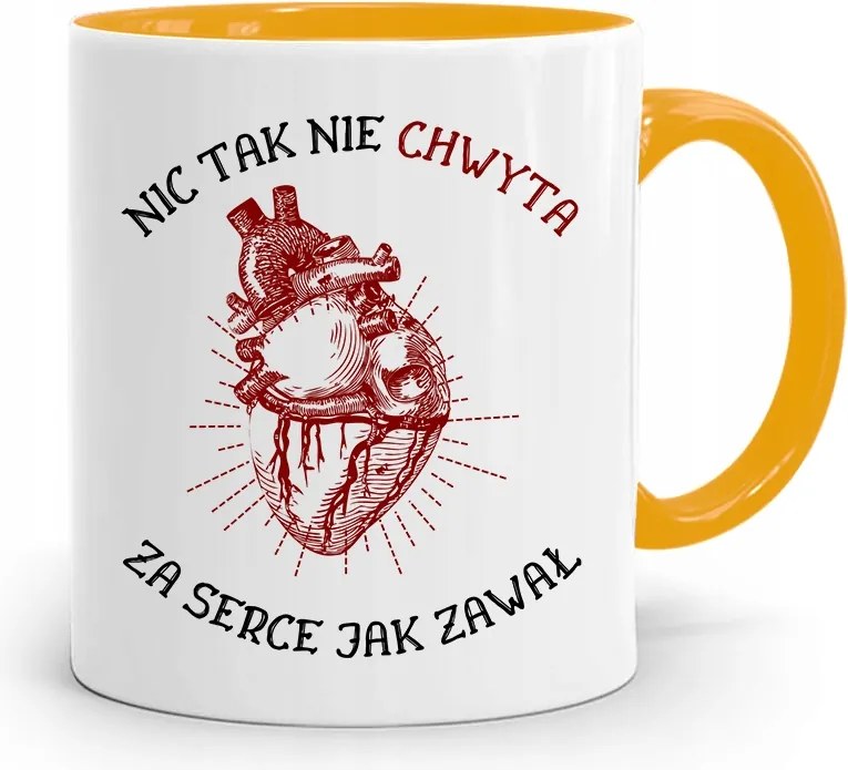 Sárga Bögre Orvosnak Szív Alakú Ajándék fényképes nyomattal