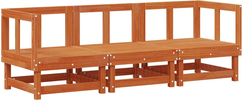 Sarokkanapé egységek Viaszbarna 183 x 61 x 62 cm Tömör fenyő