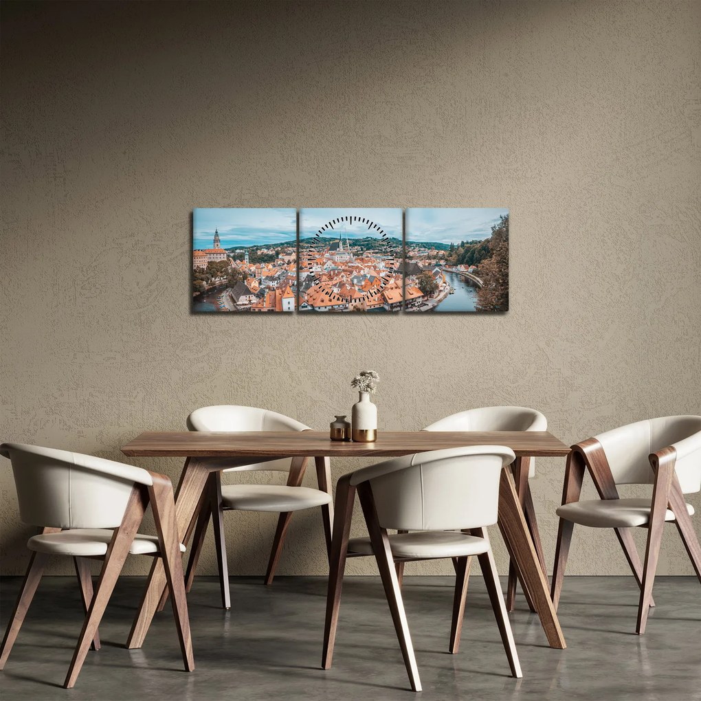 Kép - Cseh Krumlov (órával) (90x30 cm)