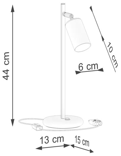 Sollux SL.1389 - Asztali lámpa WINX 1xGU10/10W/230V fekete/arany
