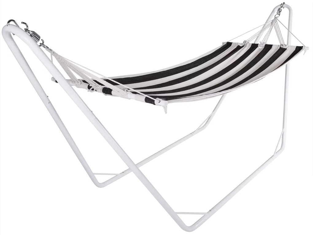 Deuba Hintaágy fém vázzal 200x80 cm - krém/fekete