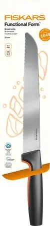 Kenyérvágókés, 21 cm, FISKARS Functional Form GRS fekete (IF1087403)