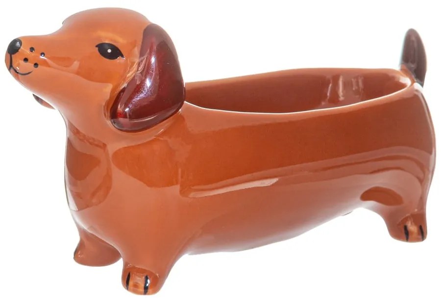Porcelán dekoratív tál 5x14 cm Sausage Dog – Sass &amp; Belle