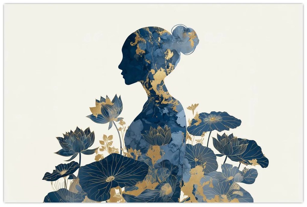 Kép - Márvány női profil (90x60 cm)