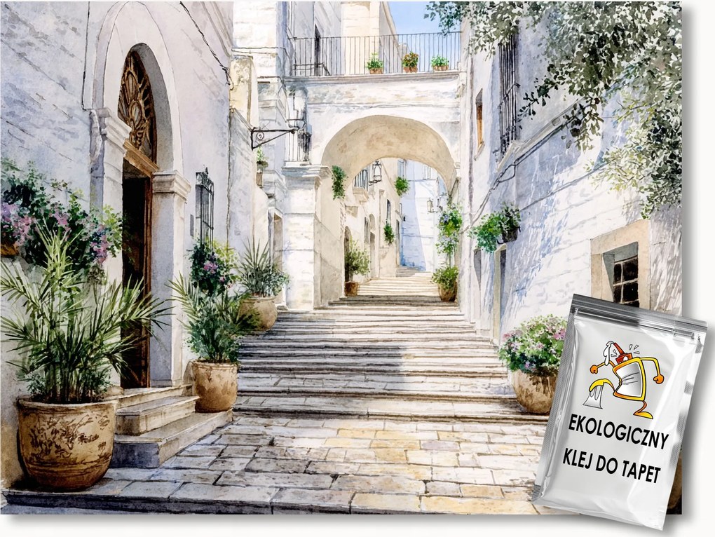 Fotótapéta Flizelina Város Olaszország Horvátország Utca Lépcső 150x105 ragasztó
