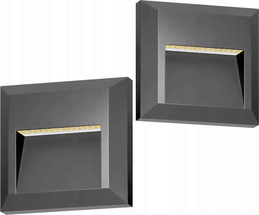 Kültéri Led fali lámpa Kibo Led 1W 80lm IP65 4000K Szürke