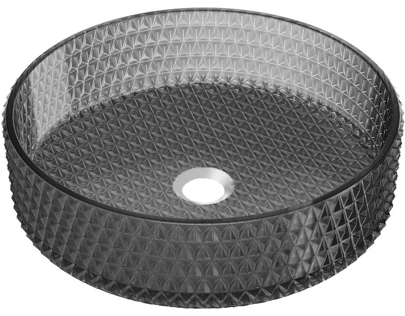 Mexen Aura üveg pultra helyezhető mosdó 39 x 39 cm, fekete - 24013970