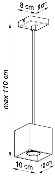 Csillár zsinóron QUAD 1 1xGU10/40W/230V fehér