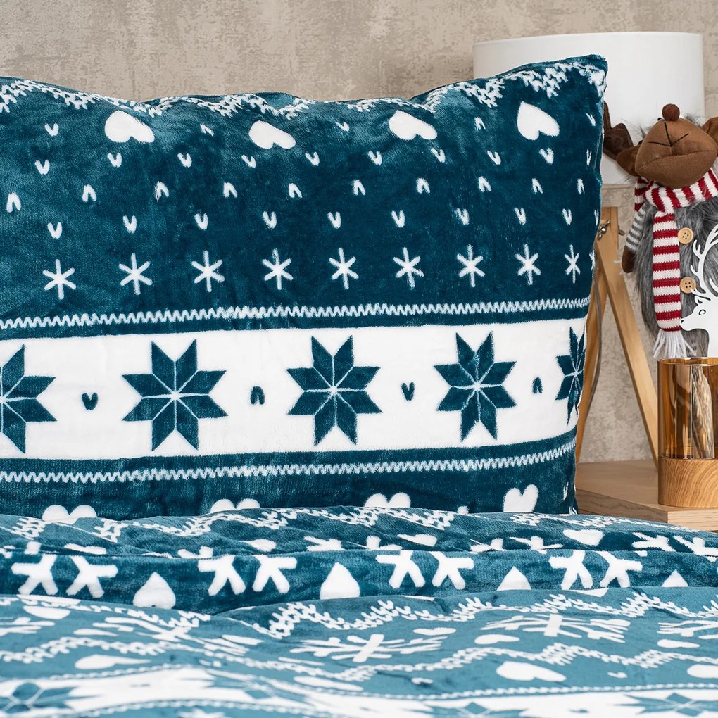 4Home Nordic love mikroflanel ágyneműhuzat, 160 x 200 cm, 70 x 80 cm, 160 x 200 cm, 70 x 80 cm