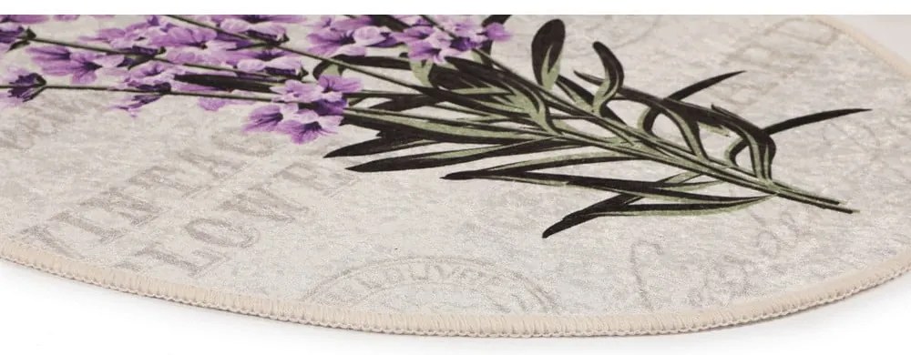 Lila-bézs fürdőszobai kilépő szett 3 db-os 60x100 cm Lavender – Foutastic