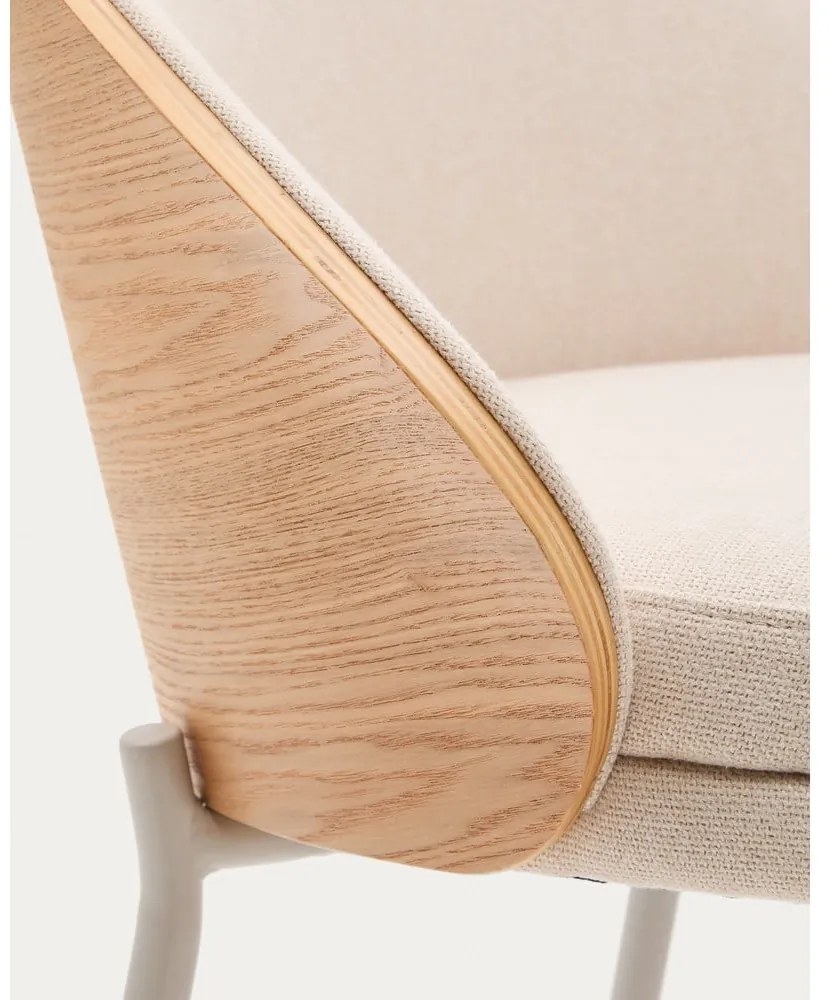 Bézs-világos natúr színű bárszék (ülésmagasság 65 cm) Eamy – Kave Home