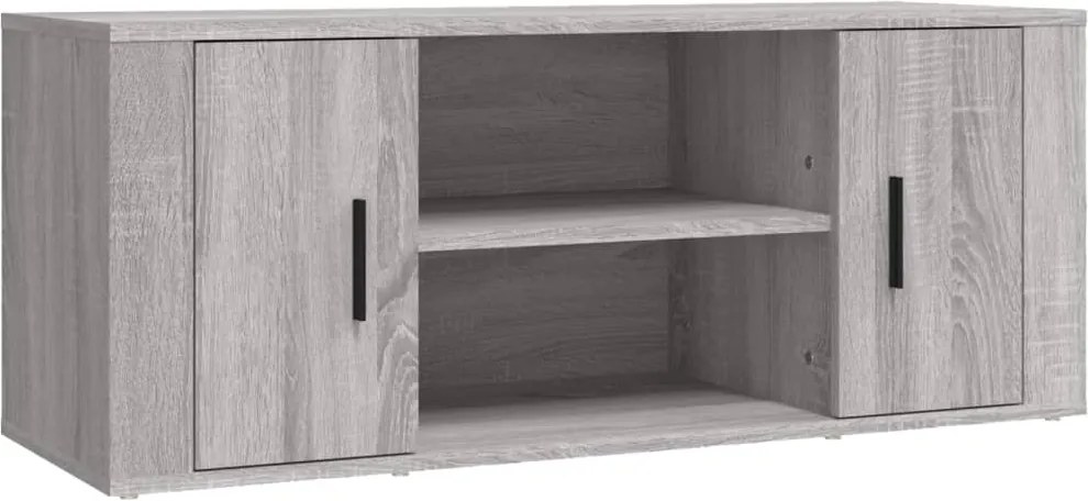 vidaXL szürke sonoma színű szerelt fa TV-szekrény 100 x 35 x 40 cm
