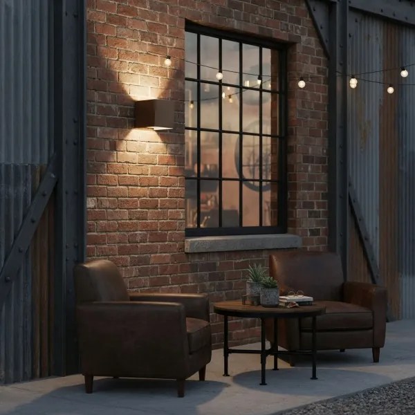 Ideal Lux - LED Kültéri fali lámpa ATOM LED/12W/230V IP54 barna