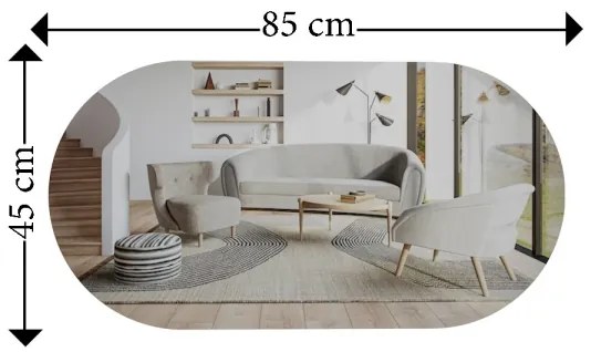 Fali tükör RIORS 85x45 cm arany