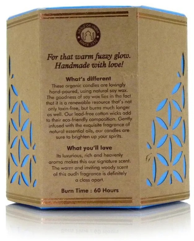 Dehn Al Oudh - Agarwood természetes illatú szója gyertya 200 g borostyánsárga üvegben
