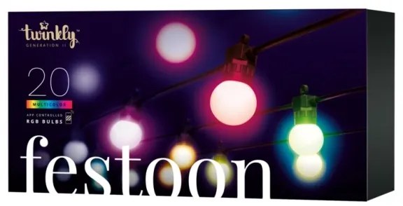 Twinkly TWF020STP-BEU - LED RGB kültéri dekoratív lánc 20xLED 14m IP44 Wi-Fi