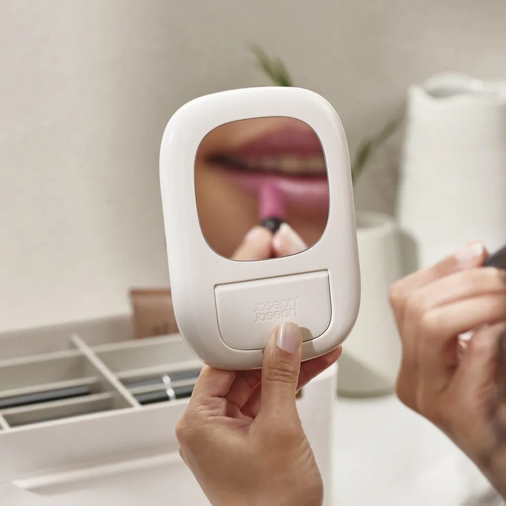 Bézs műanyag fürdőszobai rendszerező kozmetikumokhoz Viva – Joseph Joseph