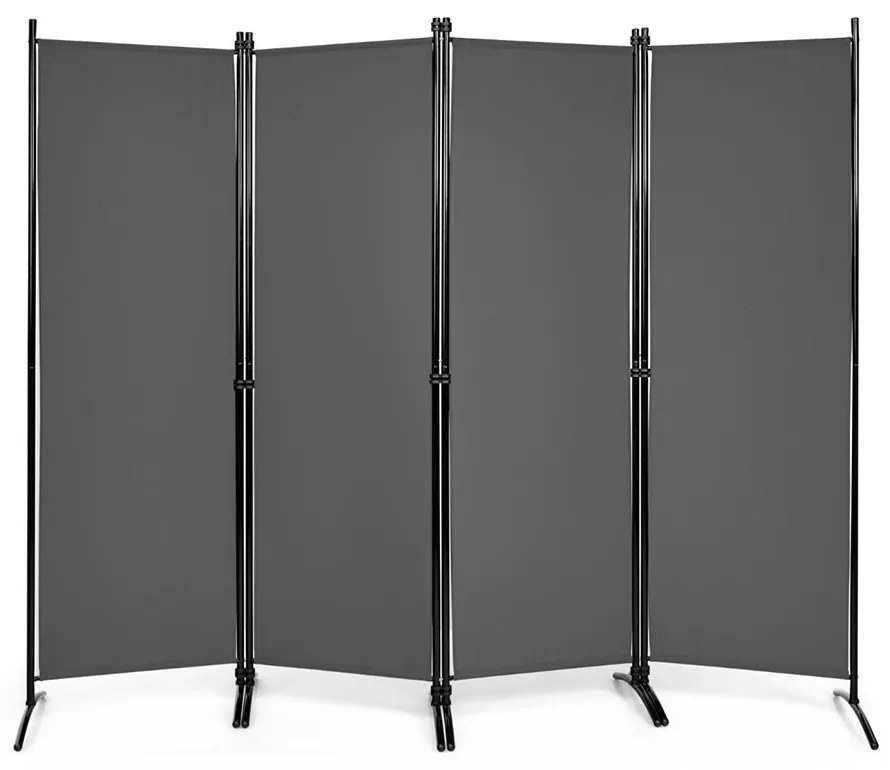 4 paneles paraván 173cm szürke