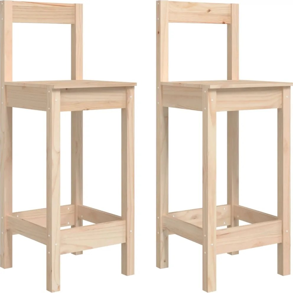 vidaXL 2 db tömör fenyőfa bárszék 40 x 41,5 x 112 cm