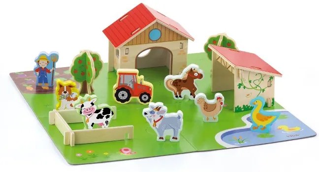 Gyermek fa 3D puzzle Viga Farm