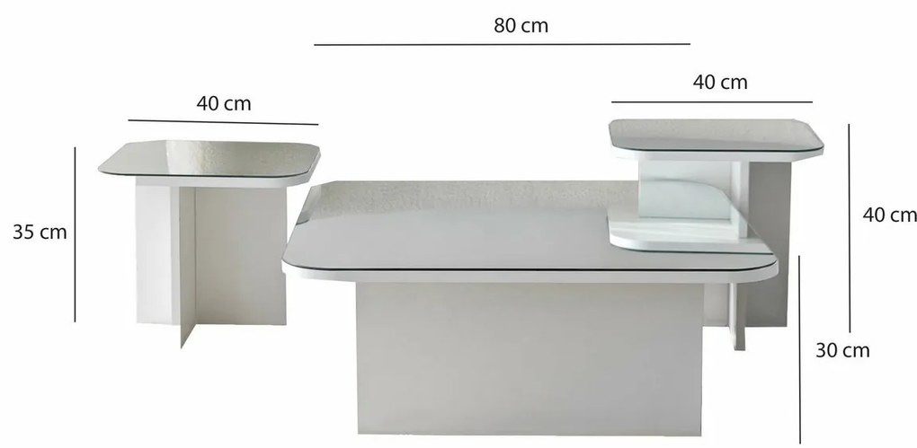 Jazz White konferenciaasztal-készlet